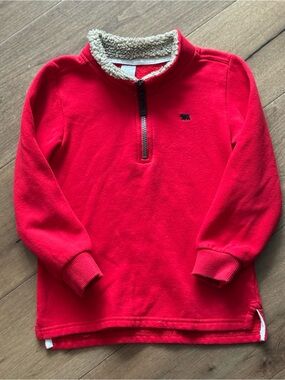 Carter's Red Sherpa-Lined Half-Zip Pullover